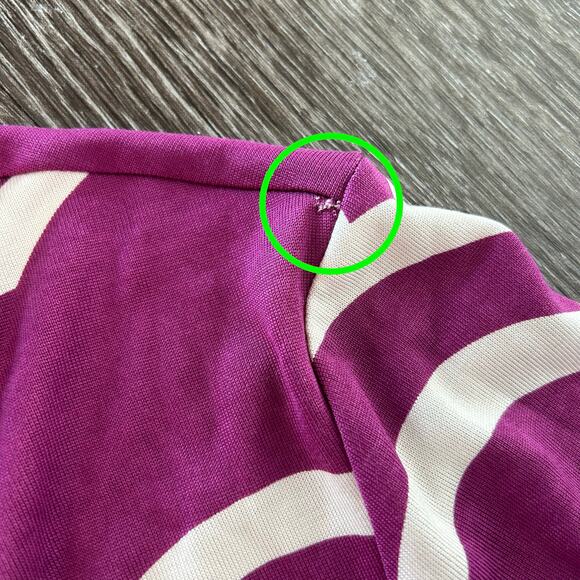 Diane Von Furstenberg Silk Wrap Dress New Jeanne Two Vintage Purple Size 12 DVF - Picture 7 of 16